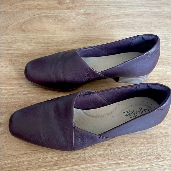 Clarks Juliet Palm burgundy loafer size 8 women’s - Picture 2 of 5